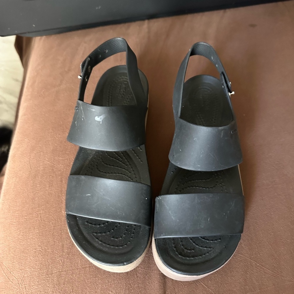 Black Sandals with Adjustable Strap